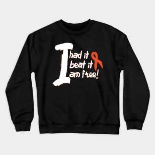 Leukemia Cancer Awareness Fight Cancer Ribbon Crewneck Sweatshirt